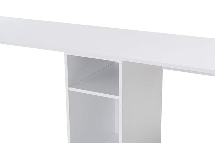 Giga Meubel - Bureau Wit Hout - 240x60x74cm - Twin