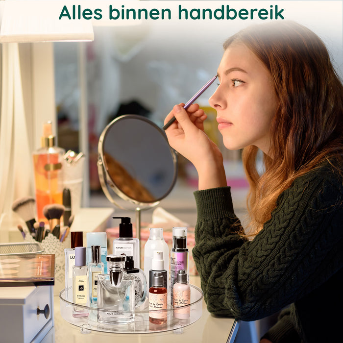 XIVADA Draaiplateau Suna - 27 cm - Lazy Suzan - Pet - Transparant