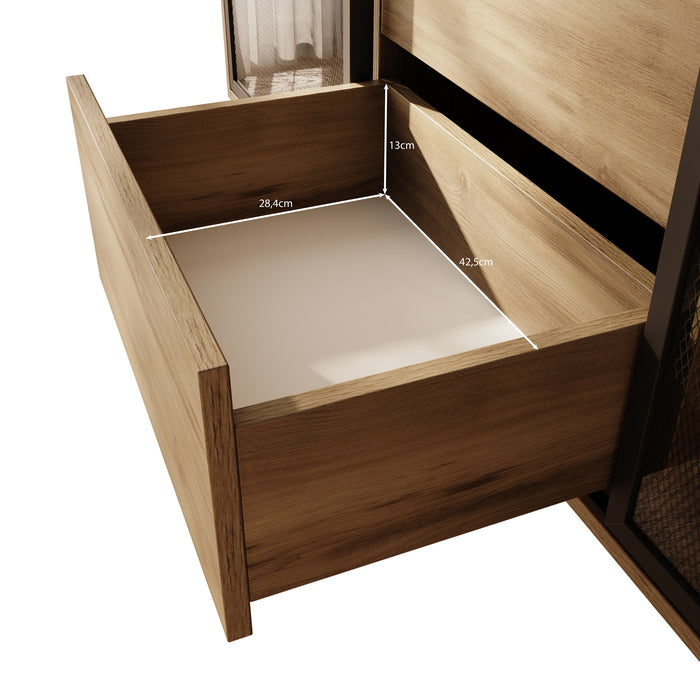 Meubella - Spa - Dressoir - Eiken - 144x39x85 cm