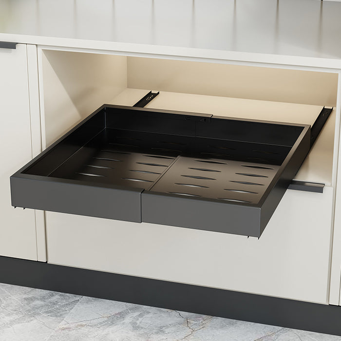 XIVADA Keukenorganizer - Schuiflade  - Aluminium - Verstelbaar - Zwart