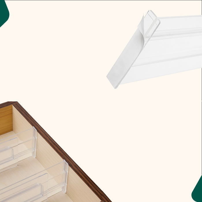 XIVADA Lade verdeler Ezra - Verstelbaar - Transparant - PET - 4 stuks