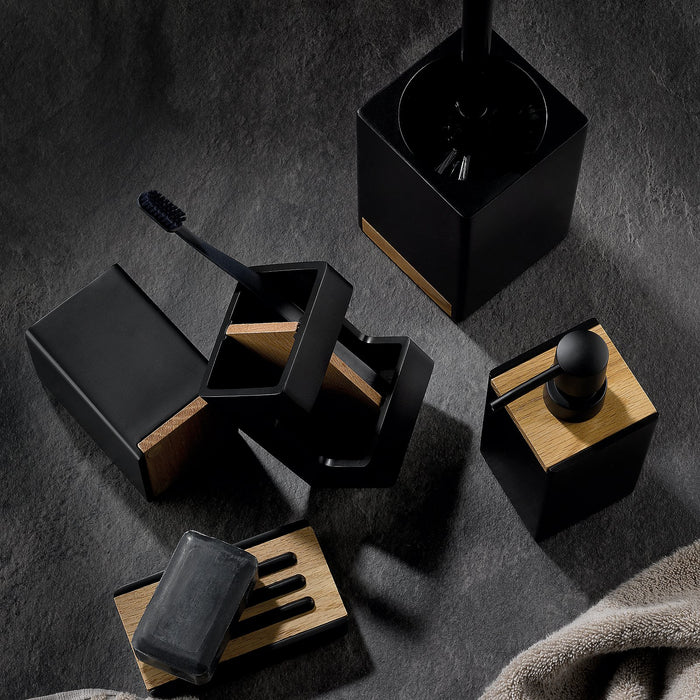 Kela - Wc-borstel Houder, Hout, Zwart - Kela | Cube