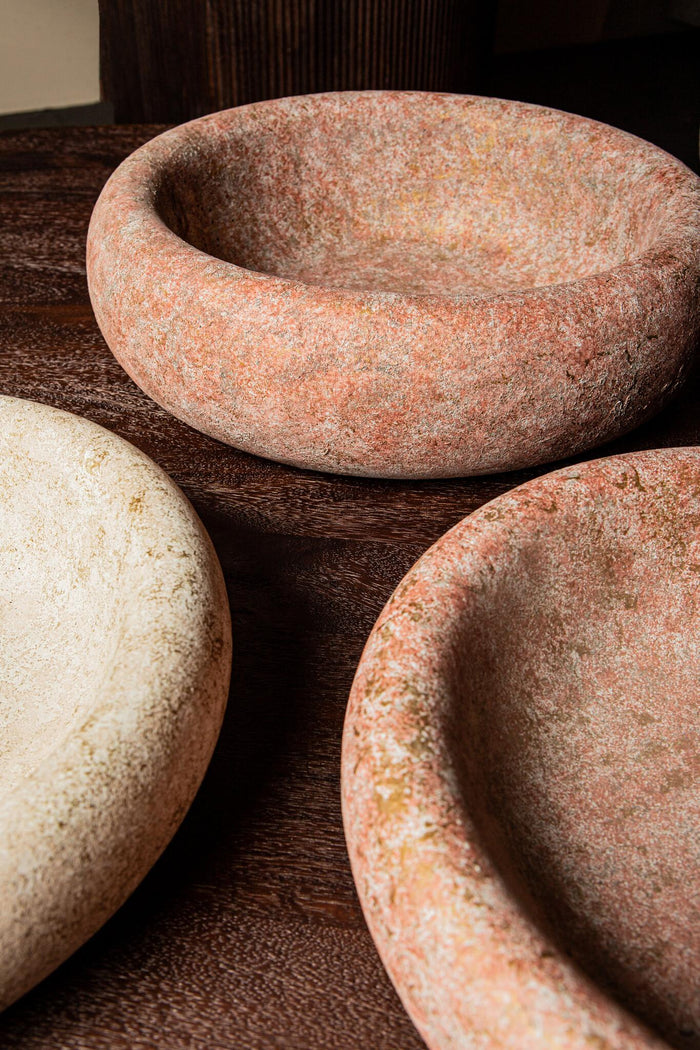 PTMD Aly Red cement round bowl small