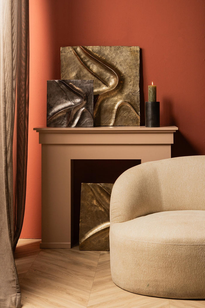 PTMD Gihan Gold Casted Alu Wall Panel Wave Lines S