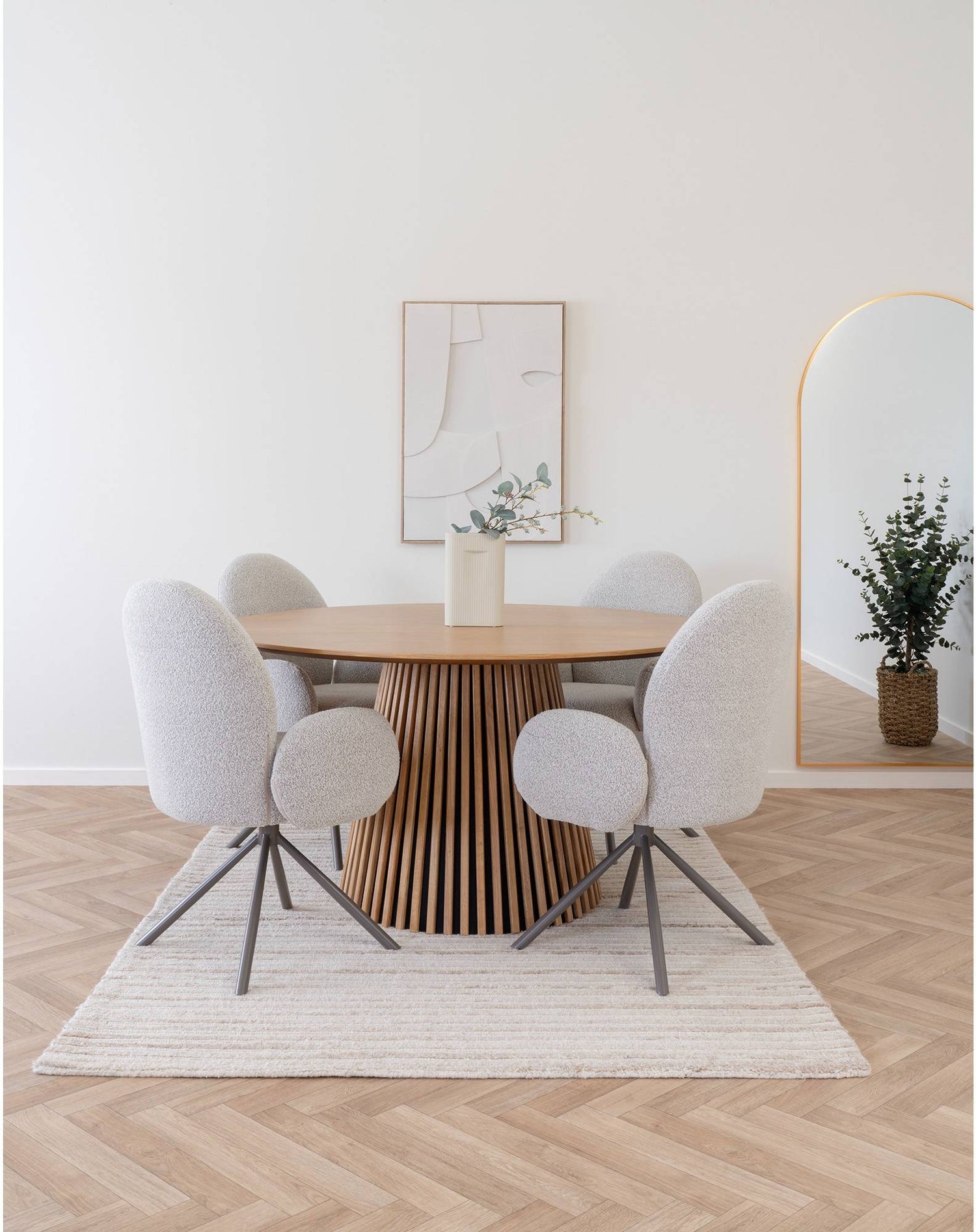 House Nordic Osaka Eiken Eettafel Rond Ø120 cm