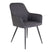 Harbo Dining Chair - Dining Chair, PU leather, dark grey, black legs