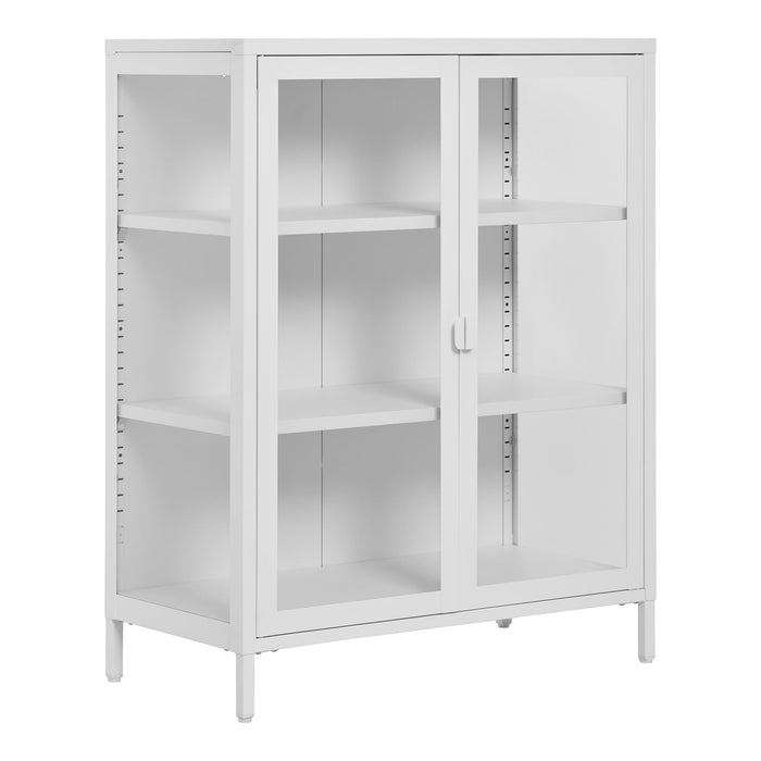 House Nordic Brisbane Wit | Glas Vitrinekast H101 cm