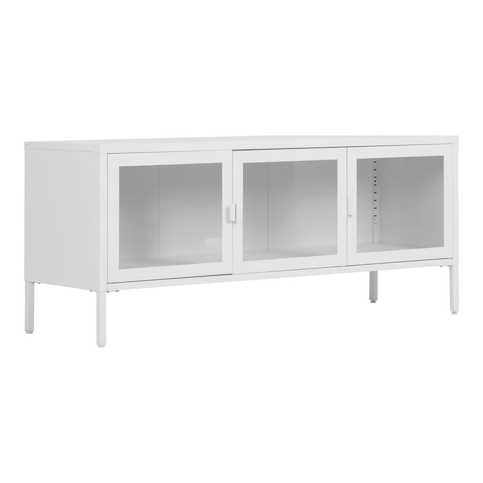House Nordic Brisbane Wit | Glas TV-Meubel W130 cm