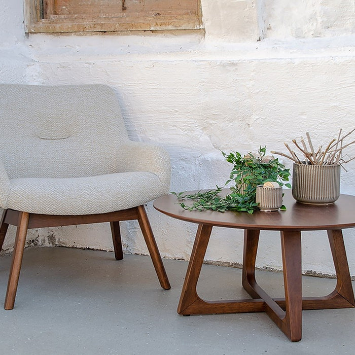 House Nordic Hellerup Ronde Salontafel Walnoot Ø75 cm