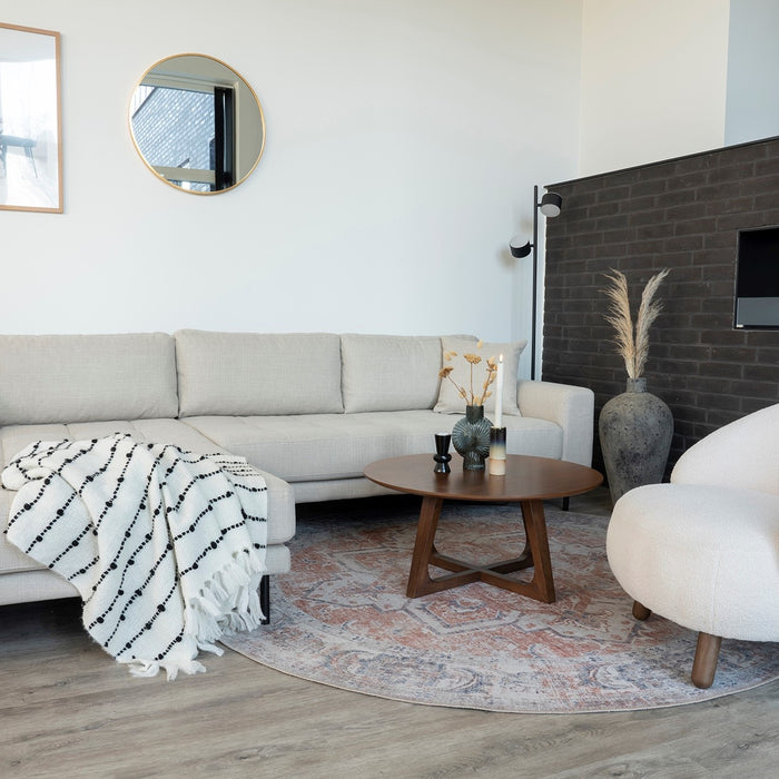 House Nordic Hellerup Ronde Salontafel Walnoot Ø75 cm