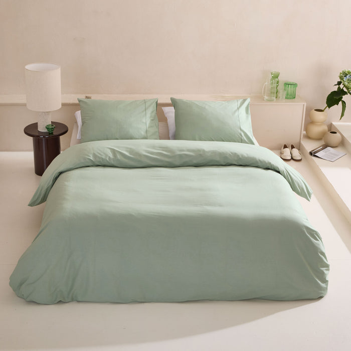 Walra Remade Uni Essence Dekbedovertrek 140 x 220 cm - Groen