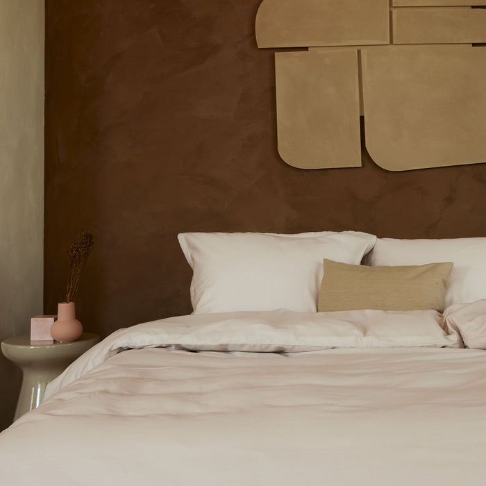 Walra Vintage Satin Dekbedovertrek 140 x 220 cm - Zand