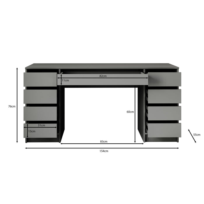 Meubella - Kaptafel Arco 2 - Beige - 154 cm