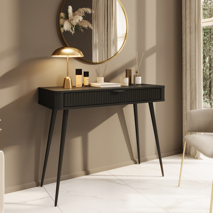 Meubella - Kaptafel Lima - Zwart - 100 cm