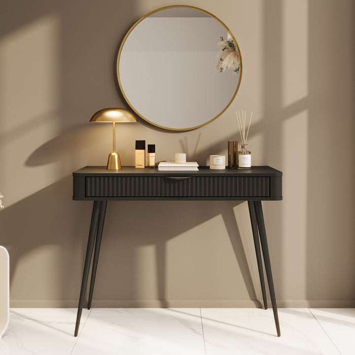 Meubella - Kaptafel Lima - Zwart - 100 cm