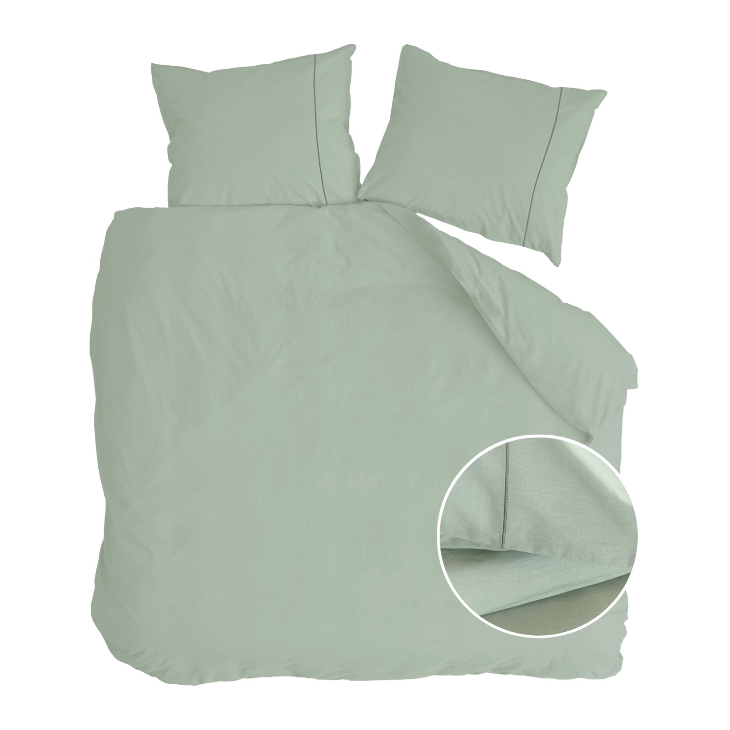 Walra Remade Uni Essence Dekbedovertrek 240 x 220 cm - Groen