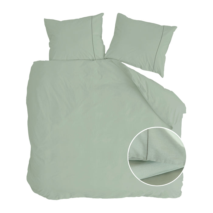 Walra Remade Uni Essence Dekbedovertrek 240 x 220 cm - Groen