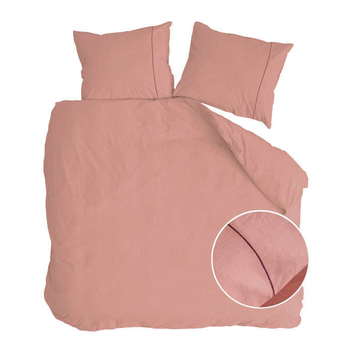 Walra Remade Uni Essence Dekbedovertrek 240 x 220 cm - Roze