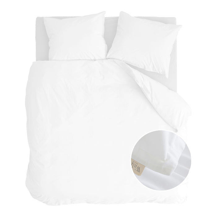 Walra Vintage Satin Dekbedovertrek 200 x 220 cm - Wit