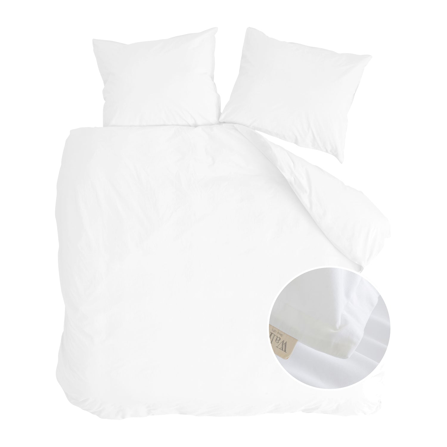 Walra Vintage Satin Dekbedovertrek 240 x 220 cm - Wit