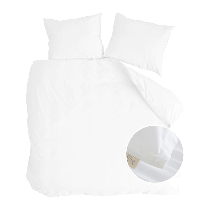 Walra Vintage Satin Dekbedovertrek 240 x 220 cm - Wit