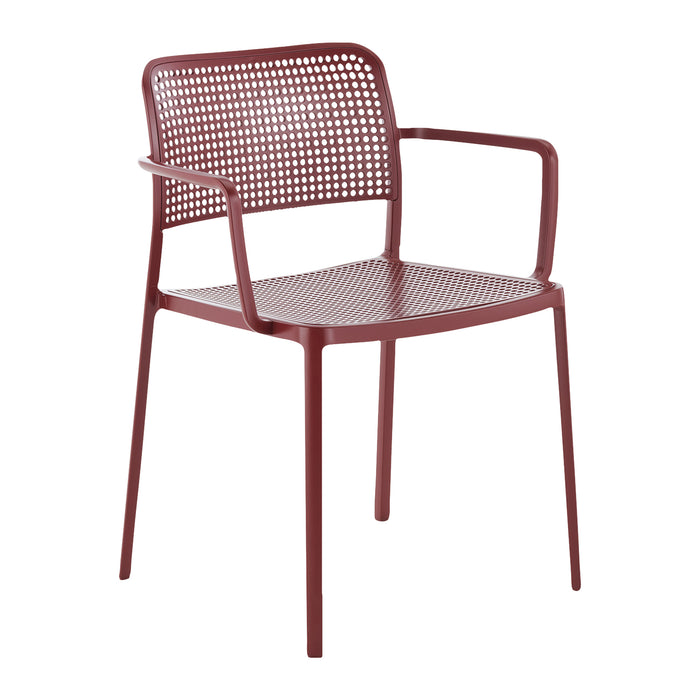 Kartell Audrey Eetkamerstoel met Armleuningen - Burgundy