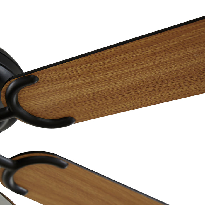 QAZQA Plafondventilator zwart 107.5cm met trekschakelaar - Mistral