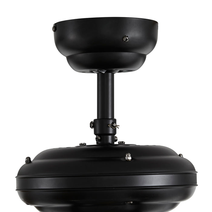 QAZQA Plafondventilator zwart 107.5cm met trekschakelaar - Mistral