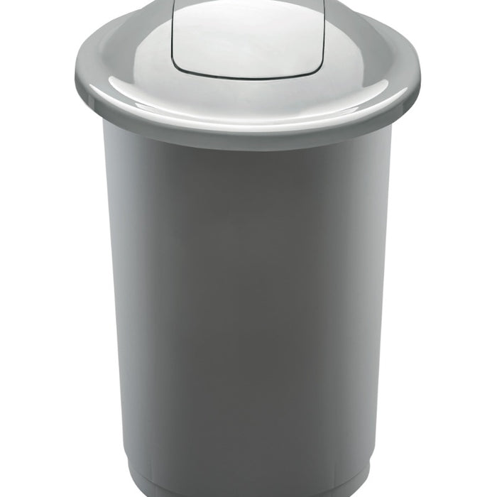 Plafor Quatro Prullenbak, afvalbak afvalscheiding, recycling, keuken 50L, Zilver