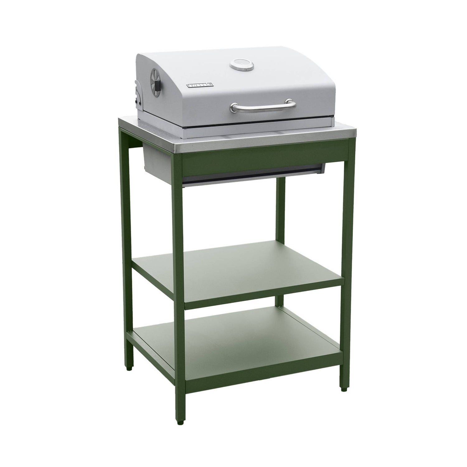 sweeek - Barbecue grill op houtskool, roestvrij staal verchroomd