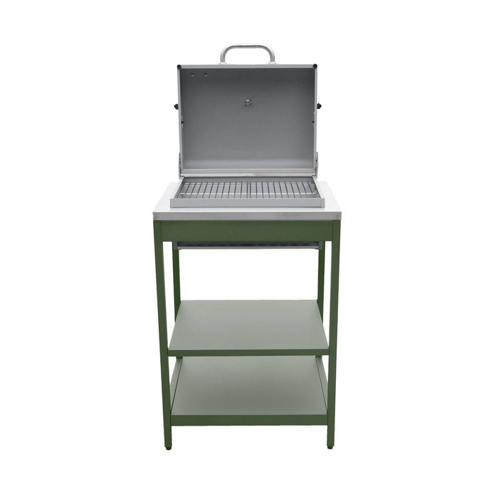 sweeek - Barbecue grill op houtskool, roestvrij staal verchroomd