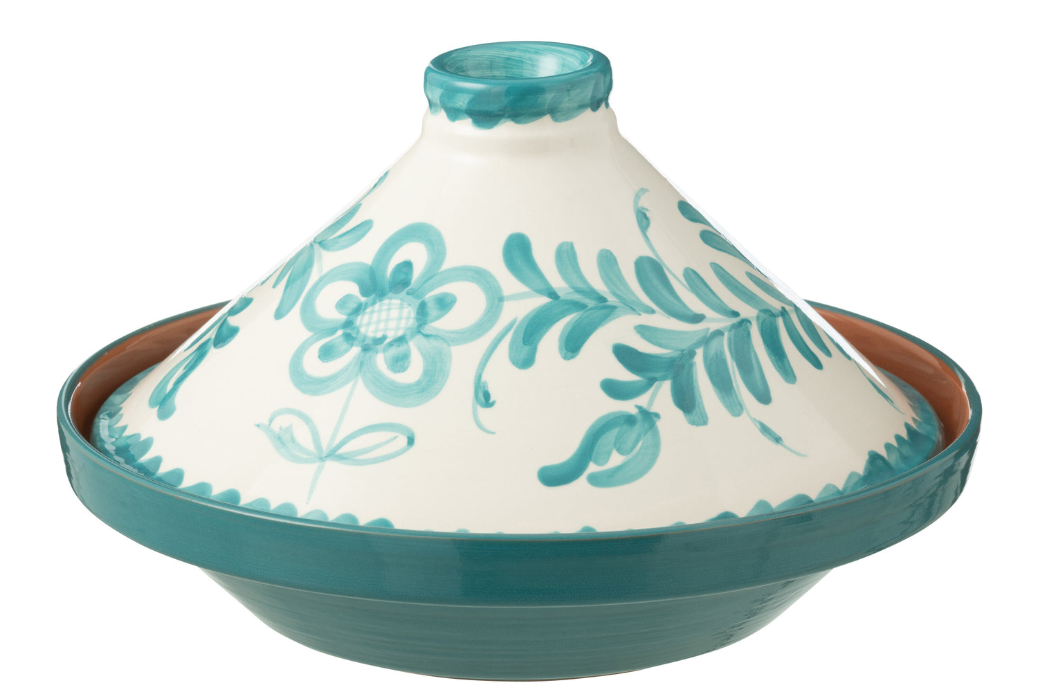 J-Line tajine Granada - keramiek - wit|aqua