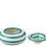 J-Line asbak Granada Stripes - keramiek - wit|aqua - small