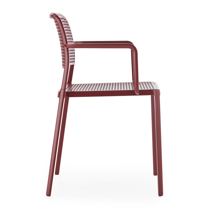 Kartell Audrey Eetkamerstoel met Armleuningen - Burgundy