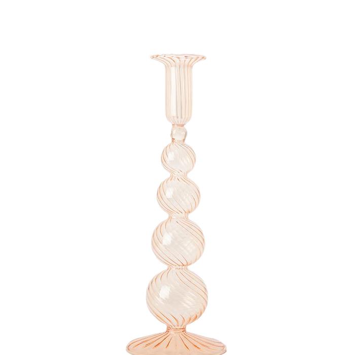 Sissy-Boy Glazen kandelaar bubble lichtroze
