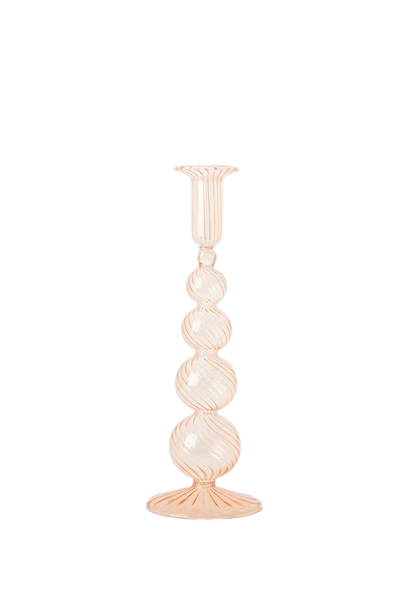 Sissy-Boy Glazen kandelaar bubble lichtroze