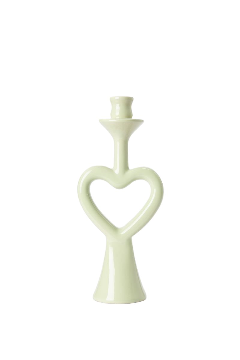 Sissy-Boy Lichtgroene kandelaar met open hart