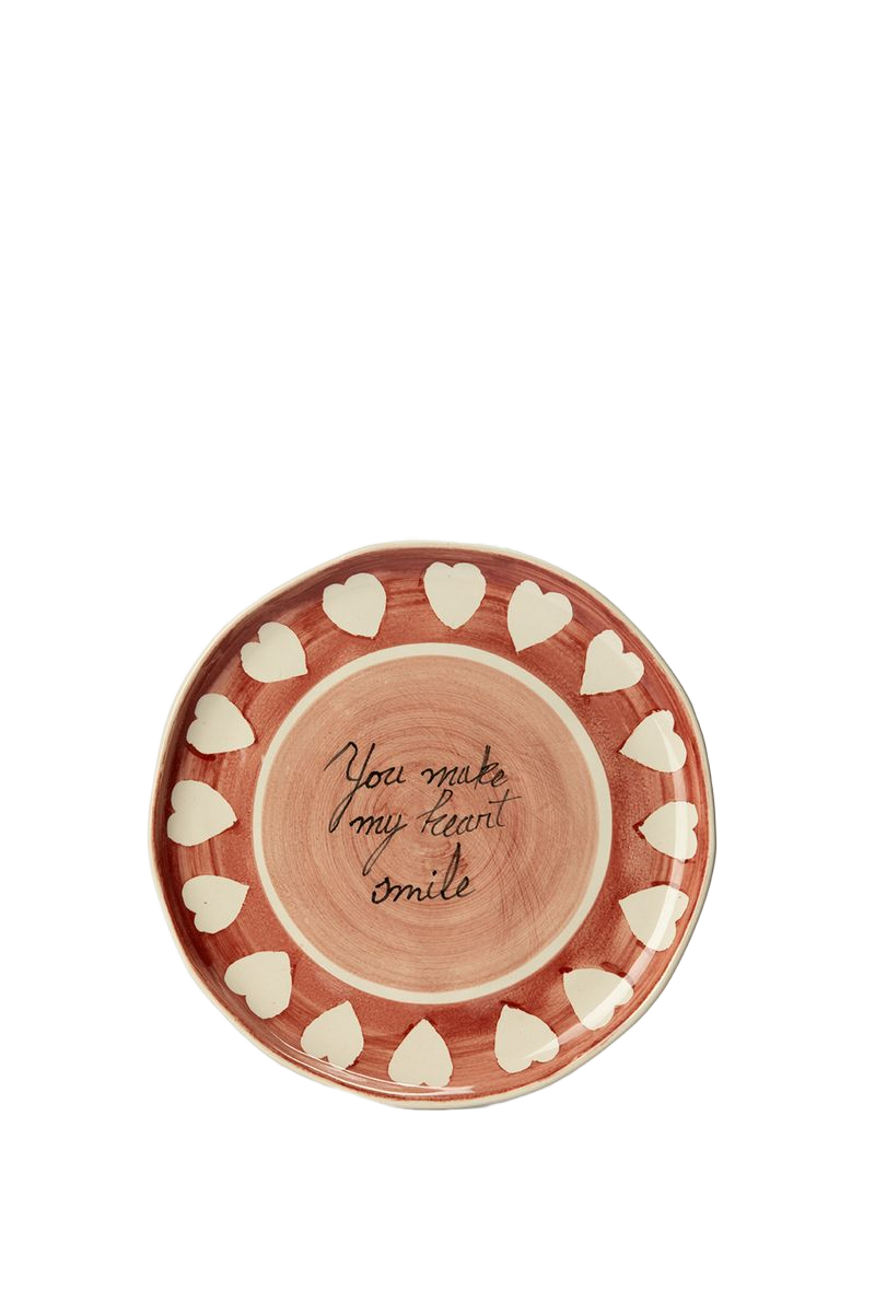 Sissy-Boy Roze ontbijtbord met hartjes