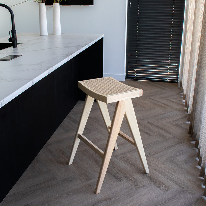 Giga Meubel - Barkruk Naturel - Rotan Zitting - Jules - Set van 2