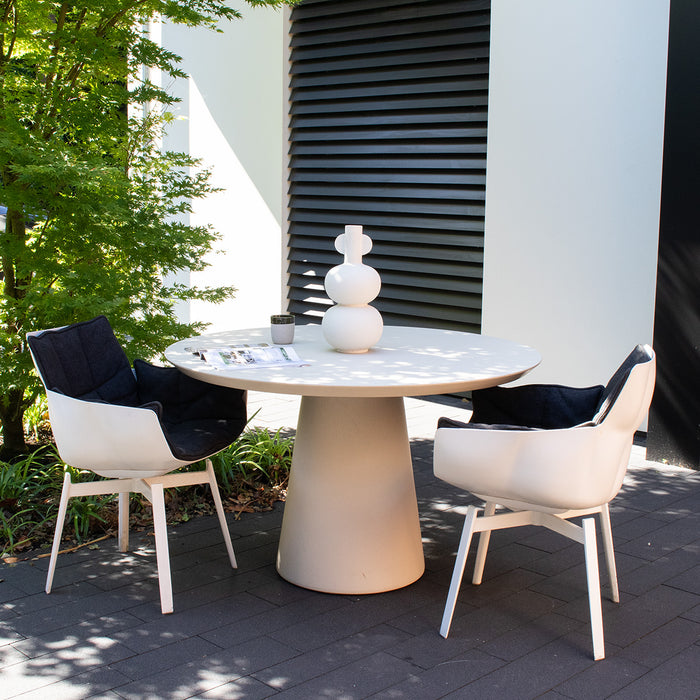 DÉJA Living - DÉJA Tuintafel Grabo Beige Rond 120cm