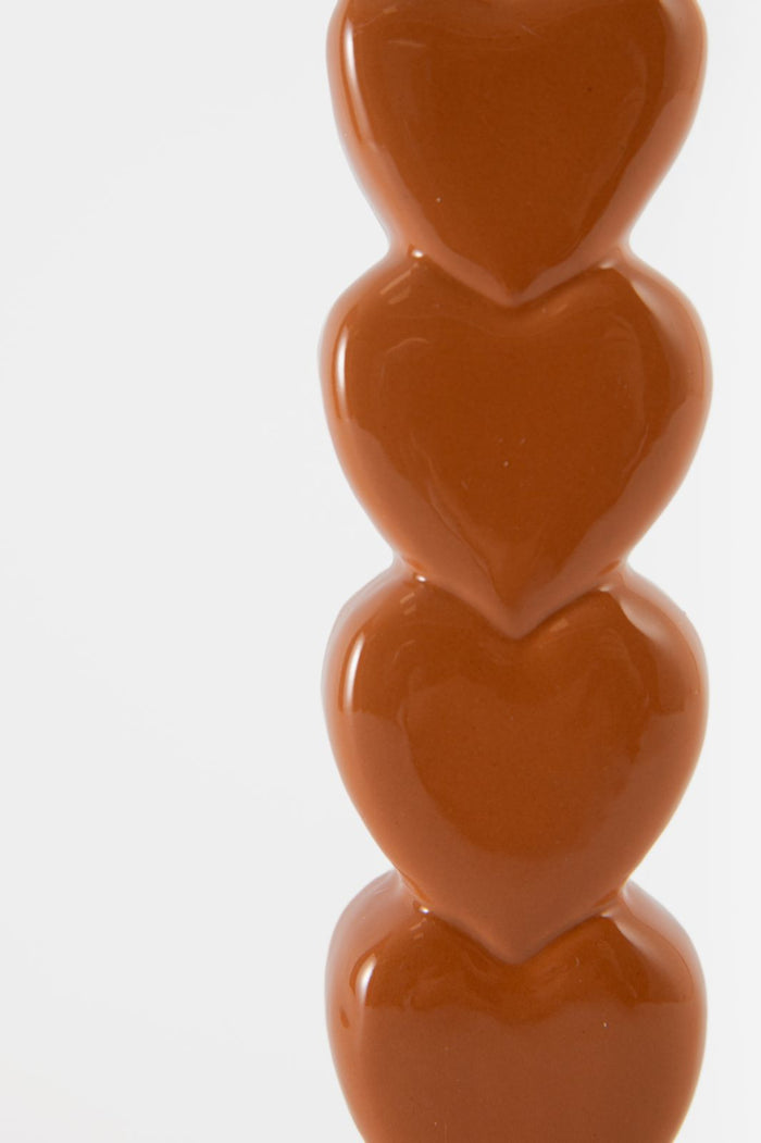 Sissy-Boy Oranje kandelaar met opgestapelde hartjes