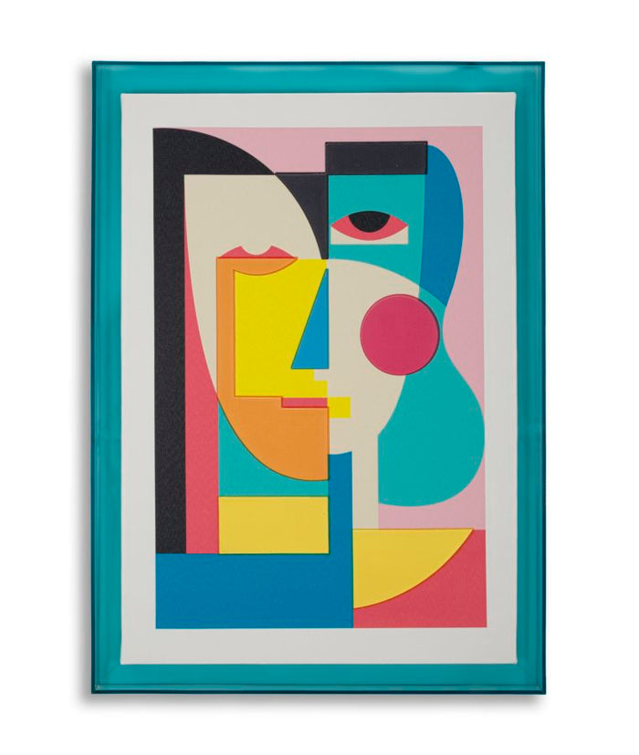 Print op gelakt canvas met acryl frame cm 50x3,3x70