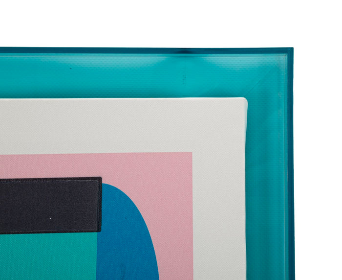 Print op gelakt canvas met acryl frame cm 50x3,3x70