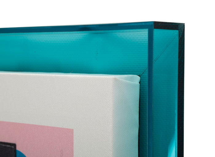 Print op gelakt canvas met acryl frame cm 50x3,3x70