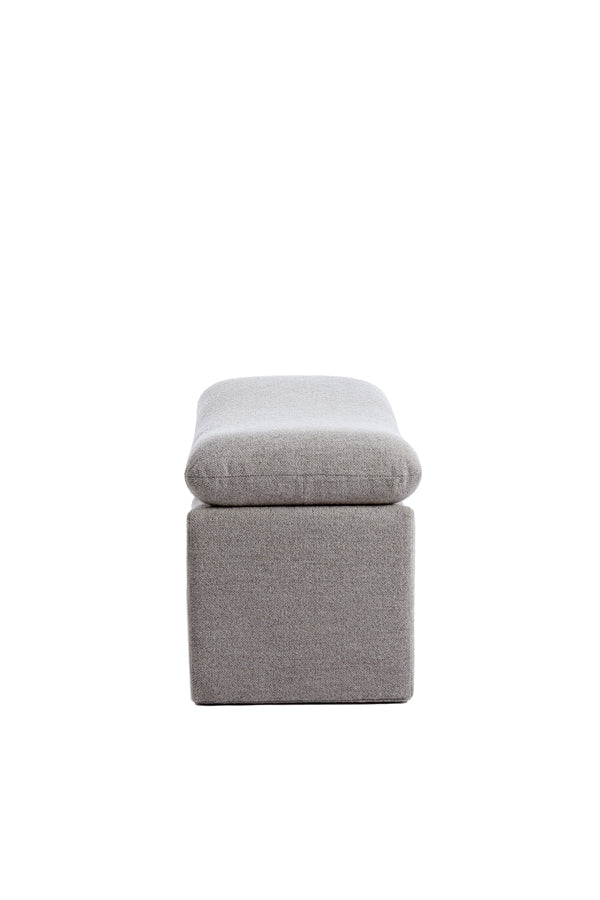 Light & Living Light&living Poef 80x40x48,5 cm DASHA licht grijs