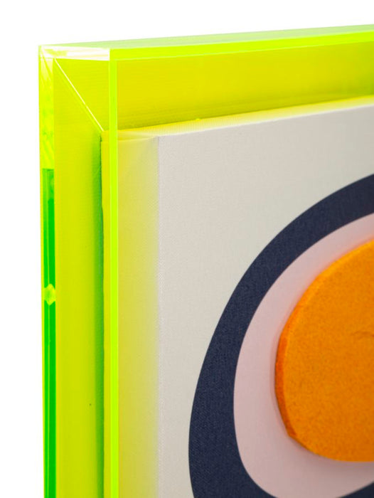 Print op gelakt canvas met acryl frame cm 50x3,3x70