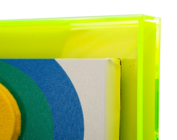 Print op gelakt canvas met acryl frame cm 50x3,3x70