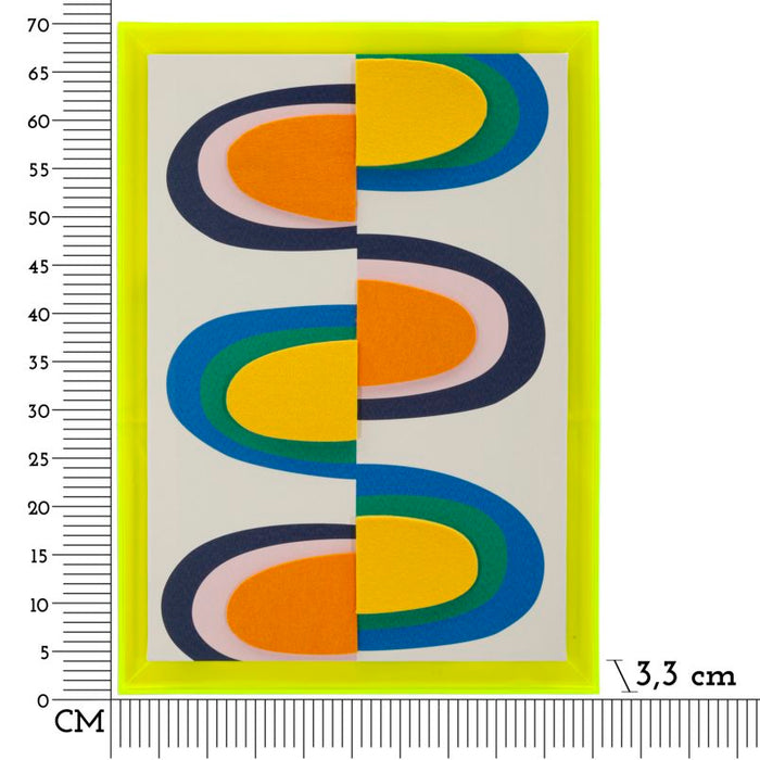 Print op gelakt canvas met acryl frame cm 50x3,3x70