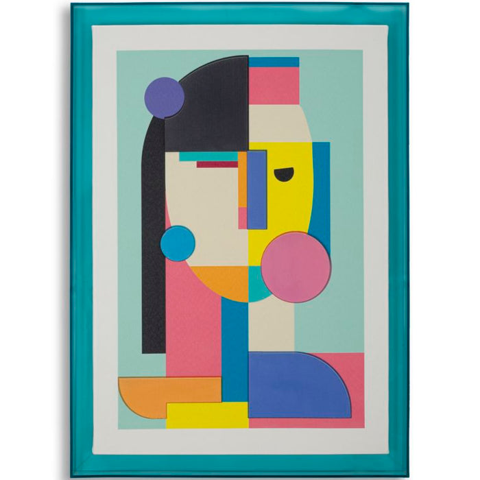 Print op gelakt canvas met acryl frame cm 50x3,3x70