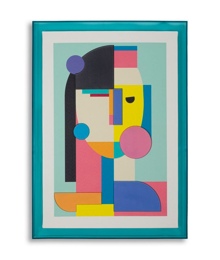 Print op gelakt canvas met acryl frame cm 50x3,3x70